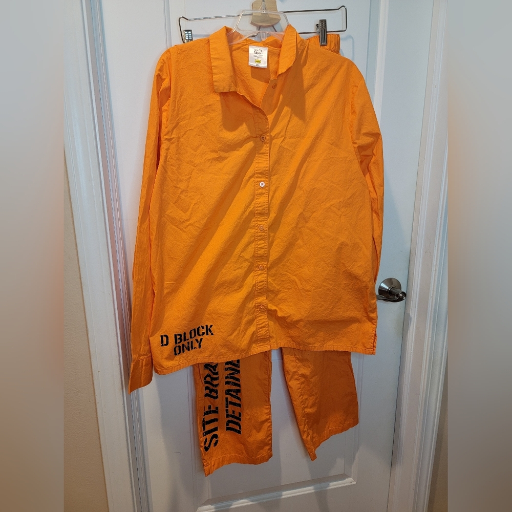 Harley Quinn Suicide Squad Cosplay Costume Jailhouse Size Small 2 Piece Set